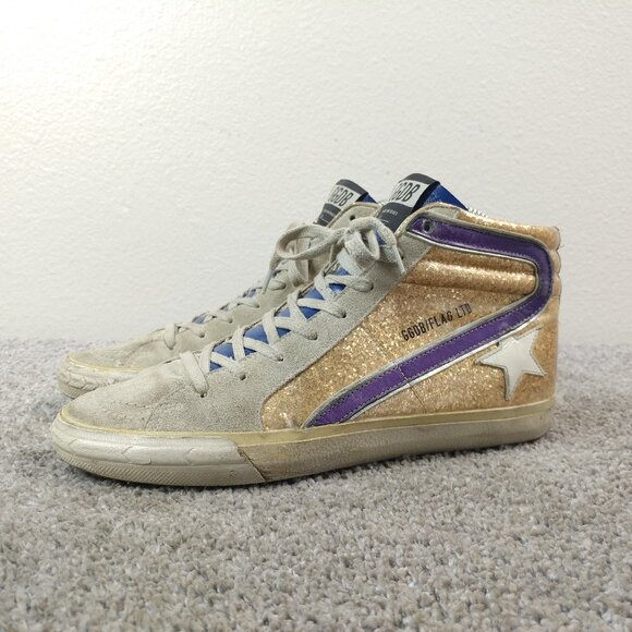 Golden Goode Slide Flag LTD Sneakers Distressed Designer Skate Shoes - Picture 1 of 16